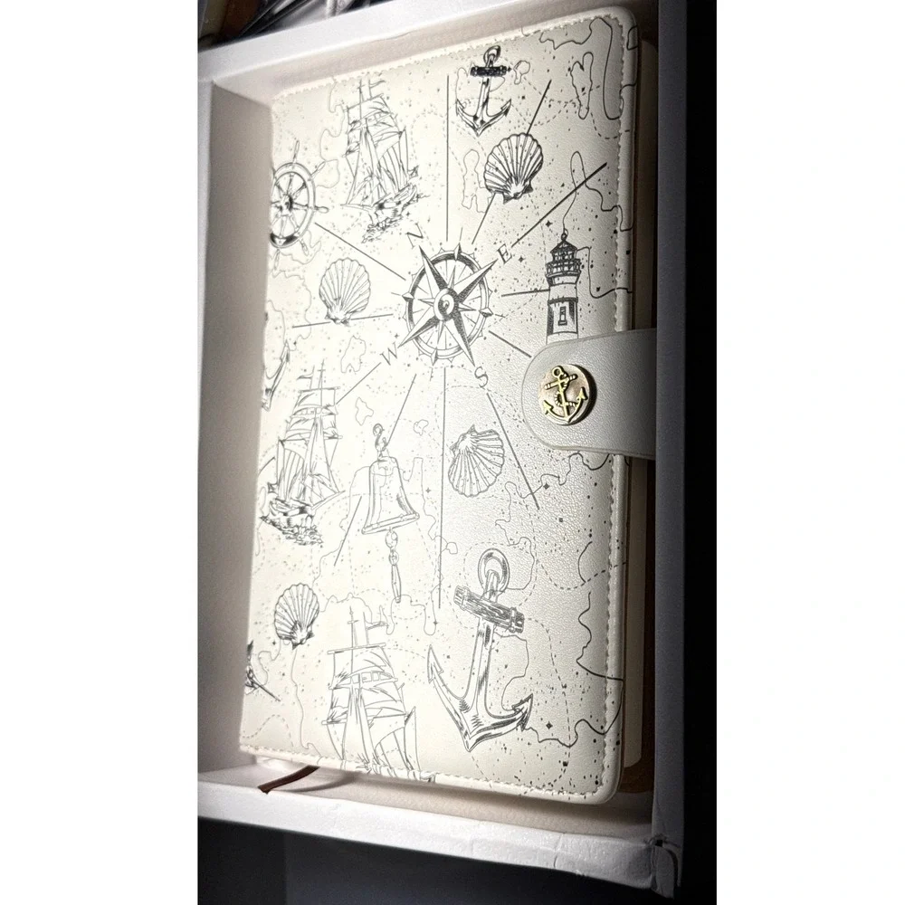 Journal Travel Faux Leather Hardcover Notebooks A5 Lined Nautical Notebook